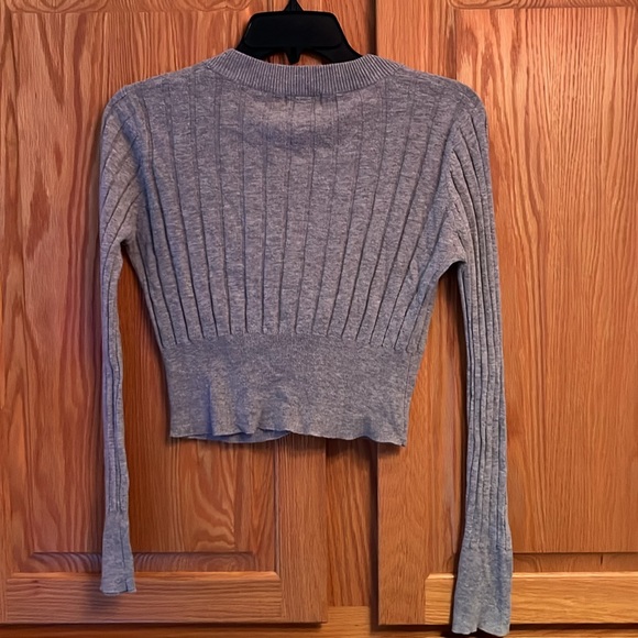 Youth Gray Button-up Cardigan - Picture 2 of 2